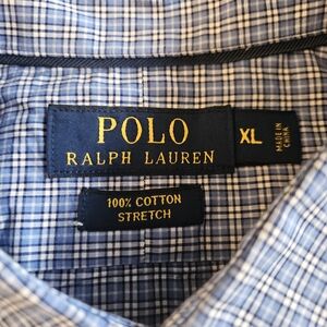 Polo by Ralph Lauren Navy Plaid Dress Shirt